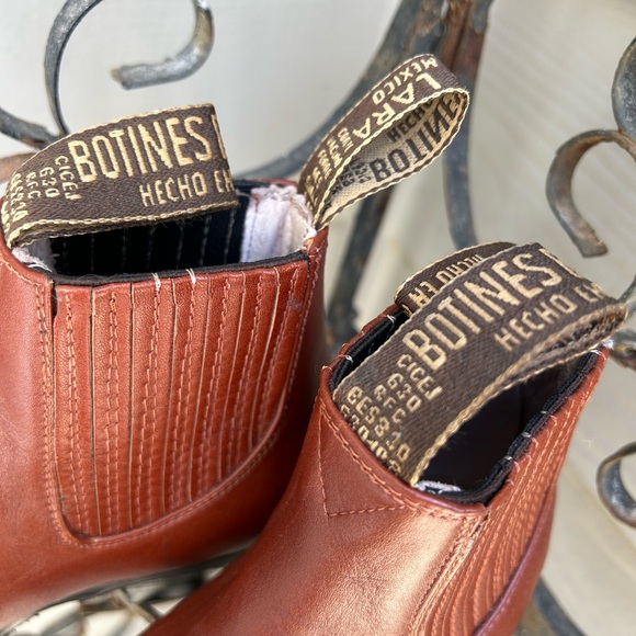 Botines Charro Leather Brown Ankle Boot - Picture 5 of 9